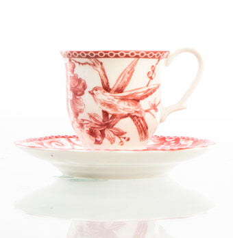 Set x 6 tazas de cafe c/ plato Blue Dove