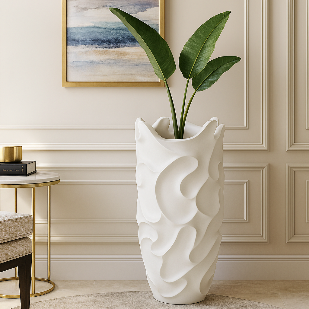 maceta blanca deco