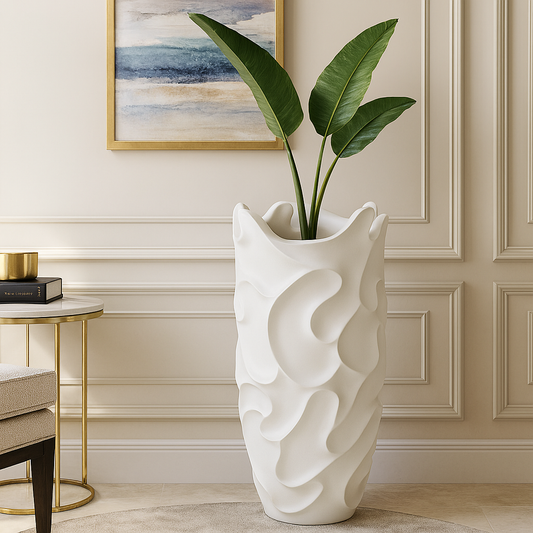 maceta blanca deco
