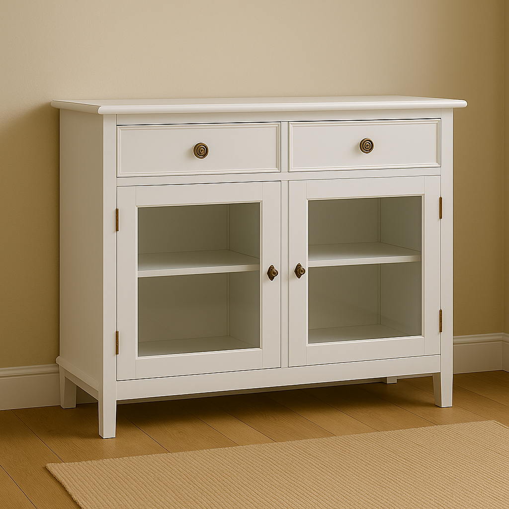 Aparador White Glass