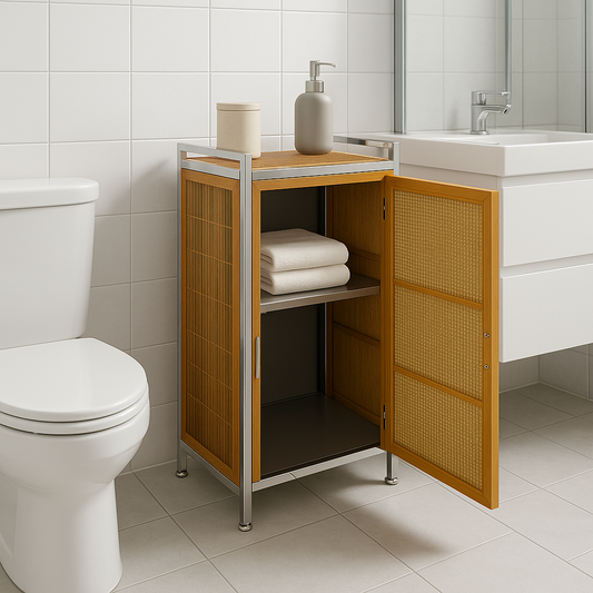 Mueble bamboo con puerta