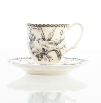 Set x 6 tazas de cafe c/ plato Blue Dove